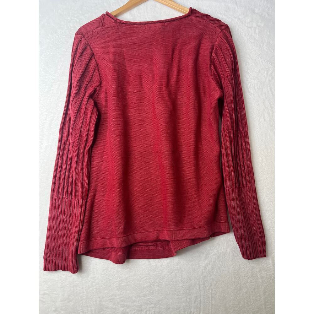 Isabella Bird Red Sunburst 100% Cotton Asymmetrical Boho Earthy Y2K Fall sz L - Picture 6 of 8